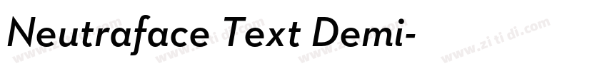Neutraface Text Demi字体转换